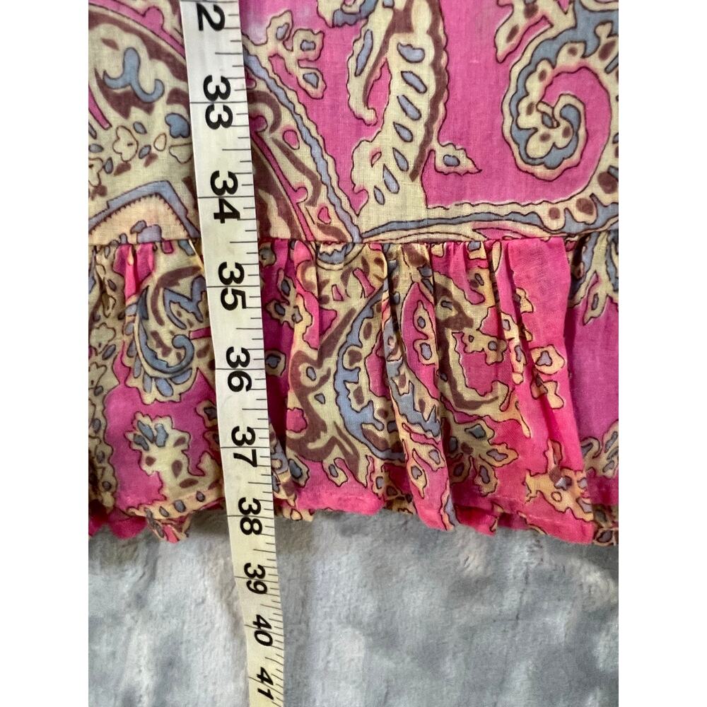 Vintage Tova Celine quilted bib‎ halter midi dress pink paisley babydoll S boho - Picture 11 of 13